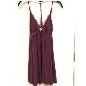 Victoria’s Secret Maroon Night Gown